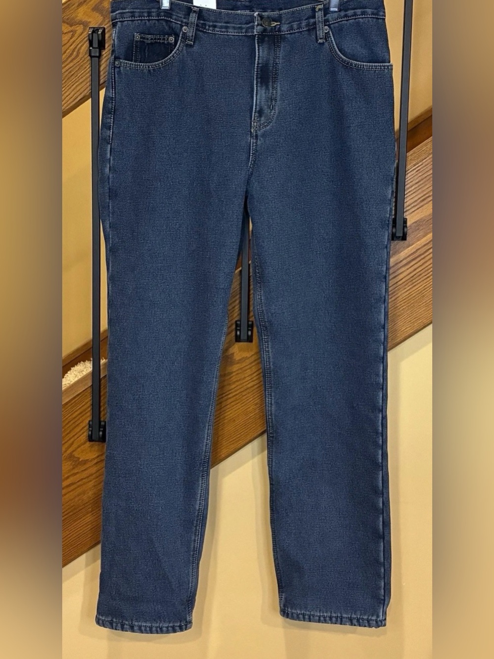 Full Blue jeans fleece Lined Straight Leg Relaxed Fit SZ. 14/31 Womens NWT